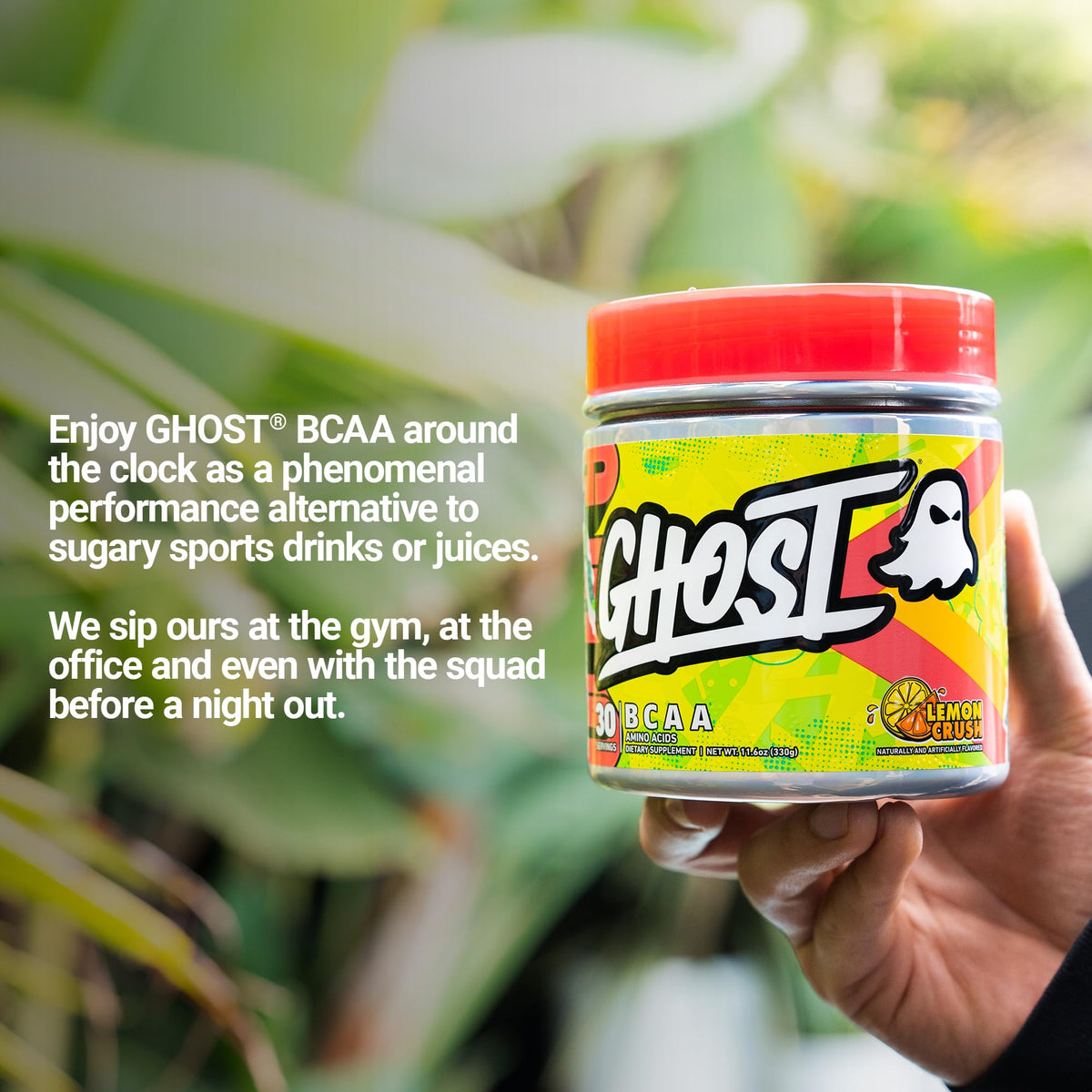 GHOST BCAA Powder Amino Acids Supplement Lemon Crush - 30 Servings - image 4