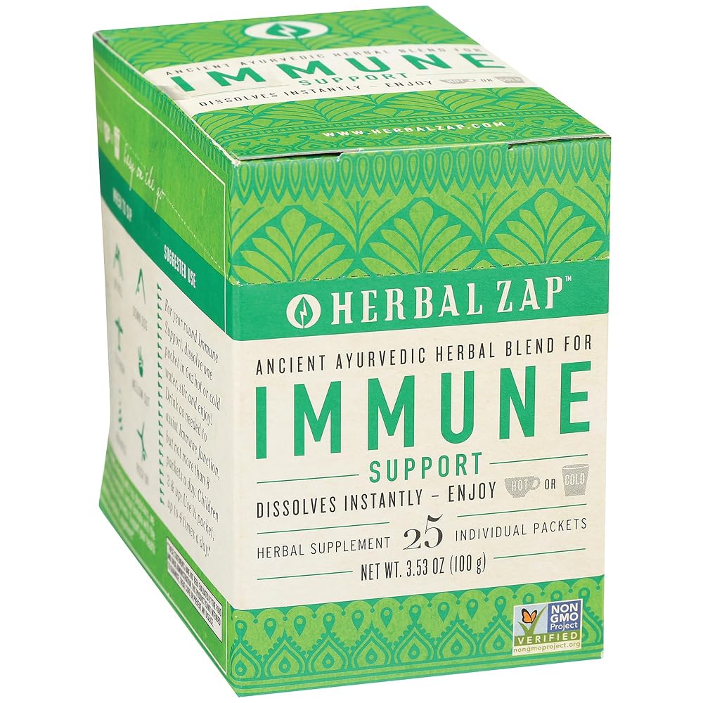 Herbal Zap Immune Support Supplement Powder - 25 Packets