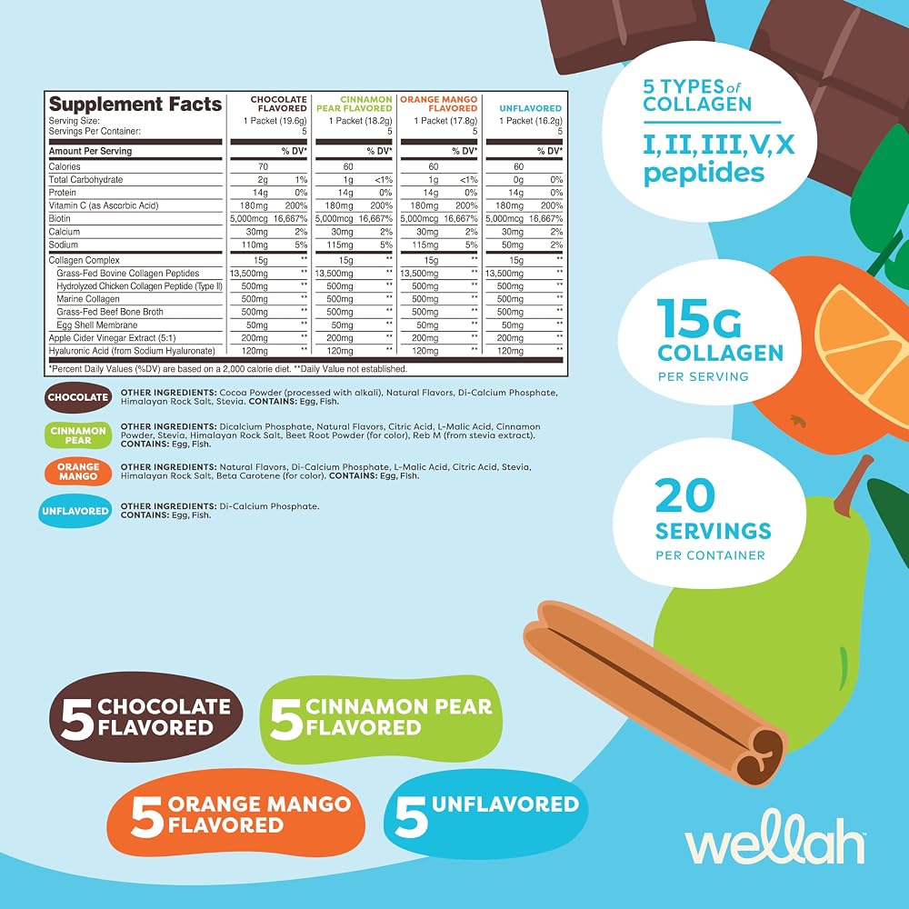 Wellah The Afterglow Multi Collagen Protein + Beauty - 20 Stickpacks - image 2