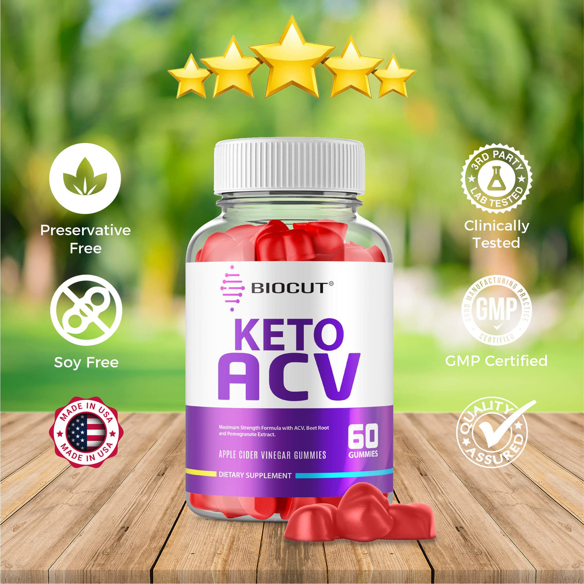Ideal Performance Keto Biocut Keto ACV Gummies - 120 Count - image 5