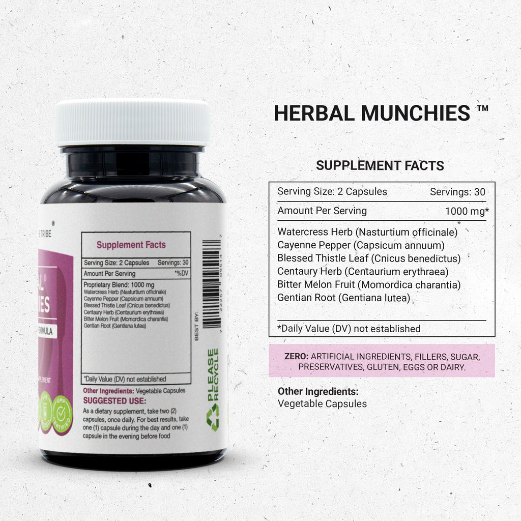 Secrets of the Tribe Herbal Munchies 60/120 Capsules