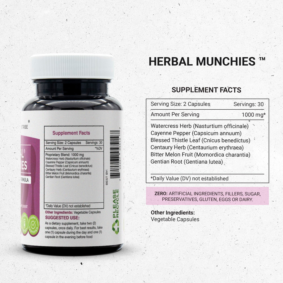 Secrets of the Tribe Herbal Munchies 60/120 Capsules