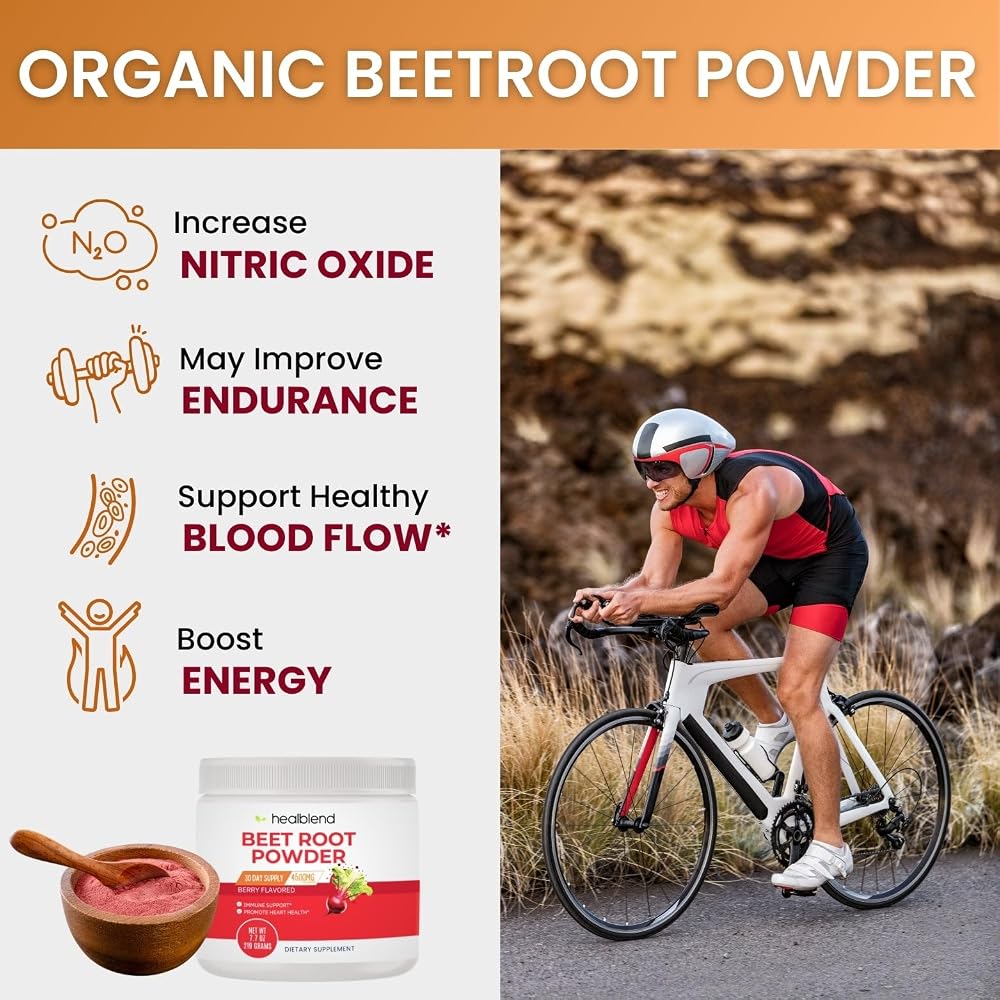 healblend Organic Beet Root Powder - Nitric Oxide Beets