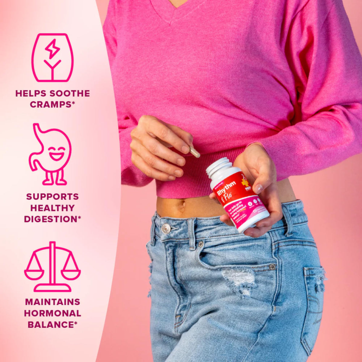 Redd Remedies Rhythm & Flo Hormonal Balance - 60 Capsules - image 3