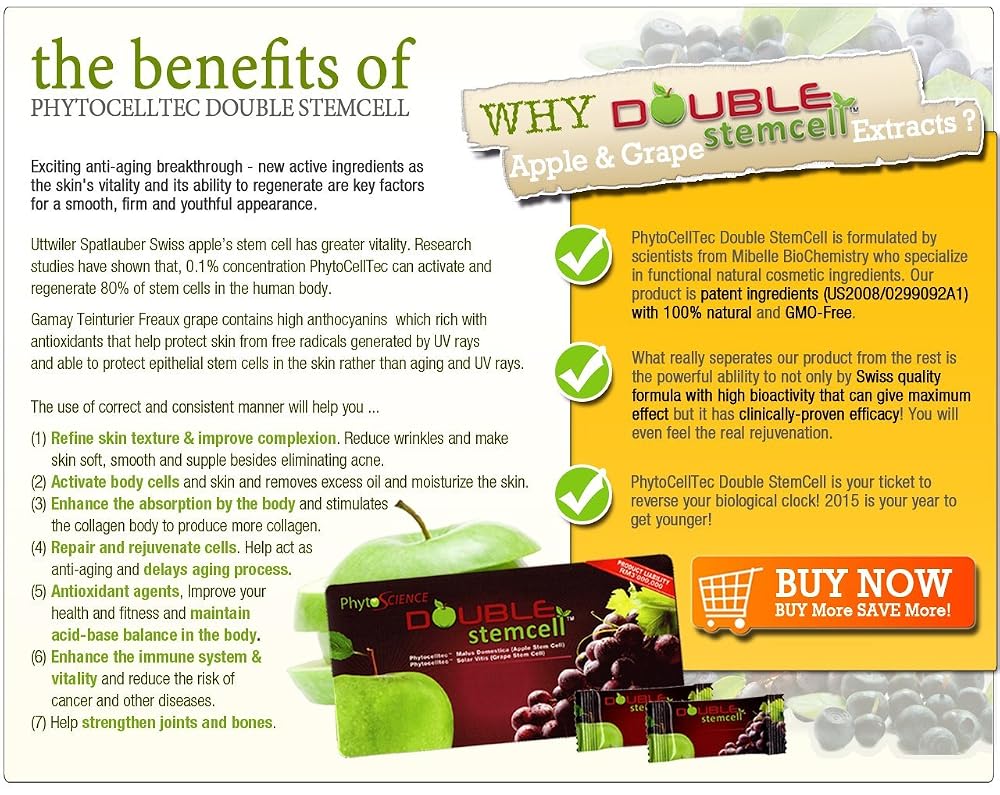 PhytoScience Double Stemcell Anti-Aging Skin Care - 140 Sachets - image 4