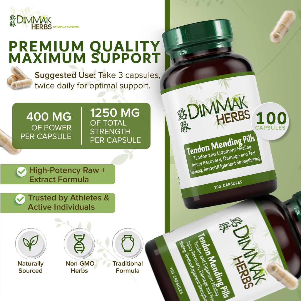 Dimmak Herbs Tendon Mending Pills Capsules - 100 Count - image 3