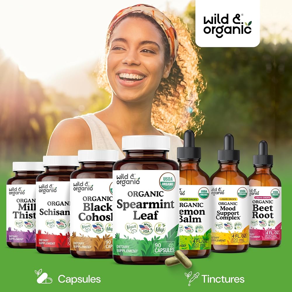 Wild & Organic USDA Organic Spearmint Capsules - 90 Count - image 6