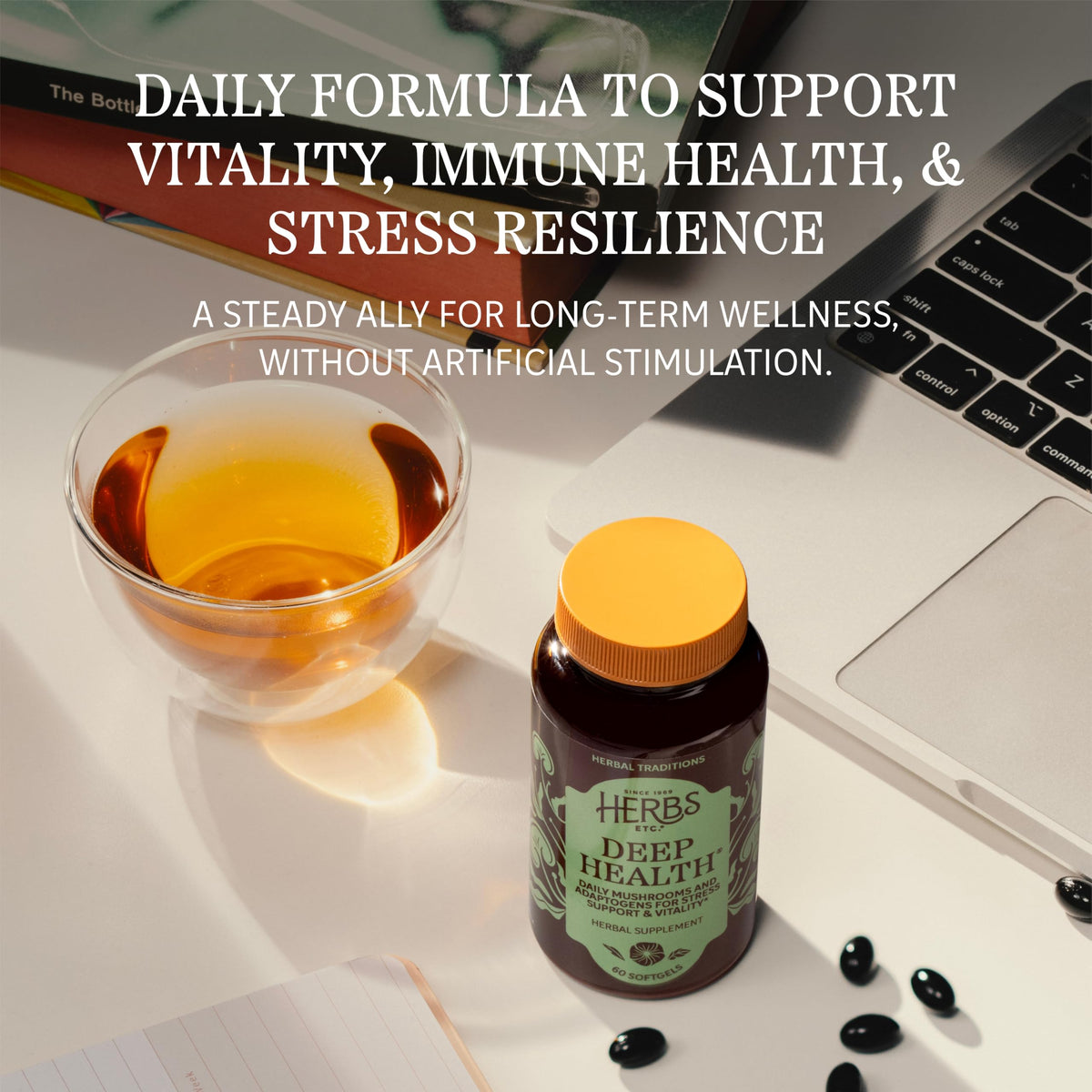 Herbs Etc. Deep Health - Daily Use Adaptogen Supplement - Aids Immune