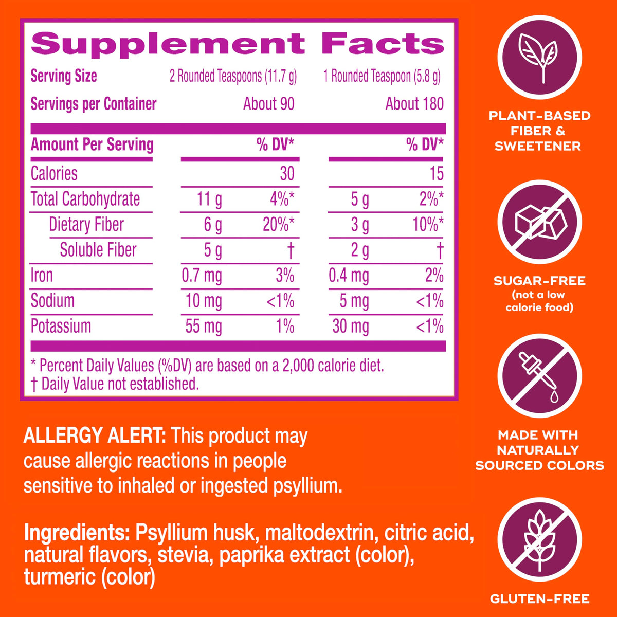 Metamucil Premium Blend Psyllium Fiber Powder, Sugar-Free - 180 Teaspoons - image 10