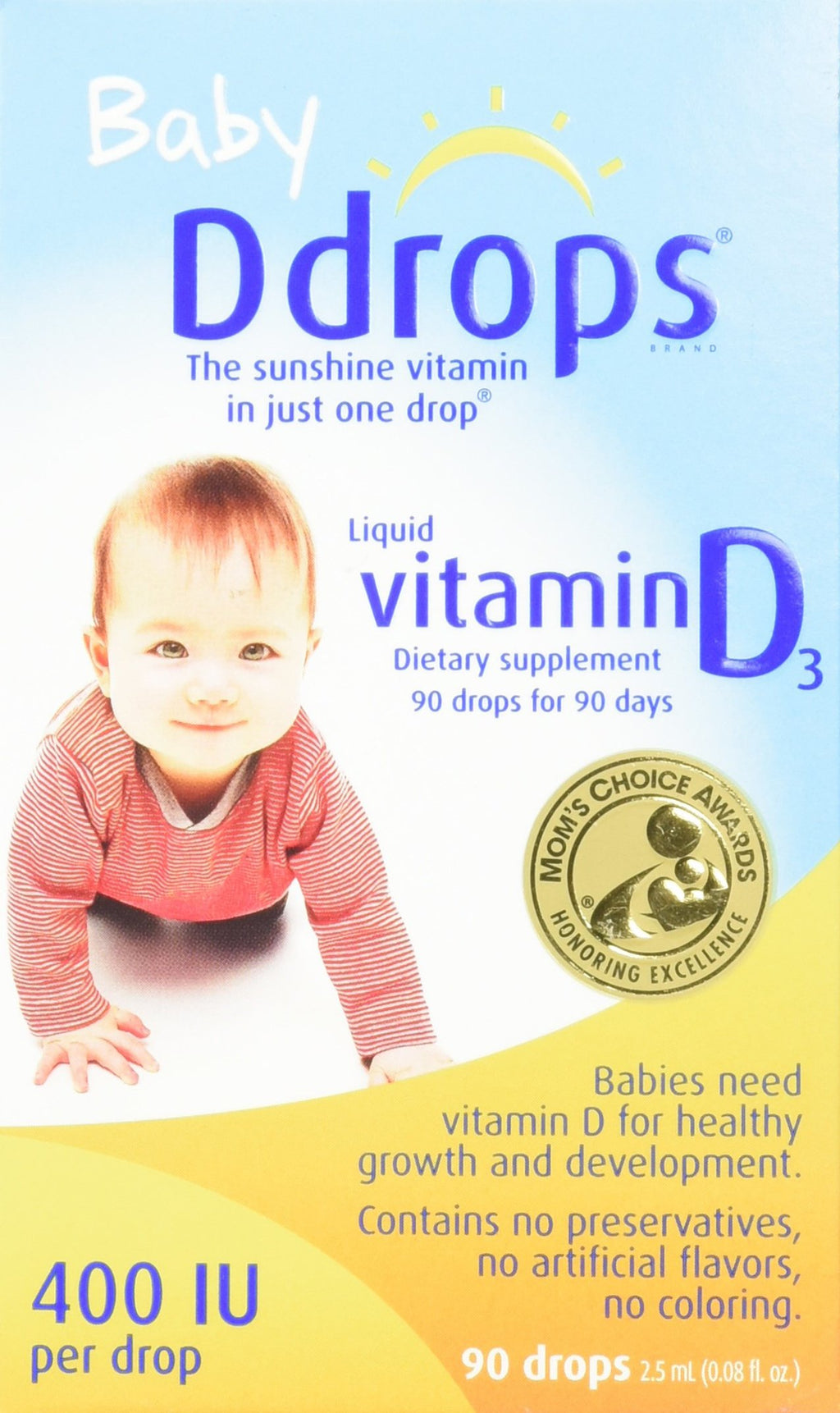 Ddrops Baby Vitamin D 400 IU Liquid - 90 Drops