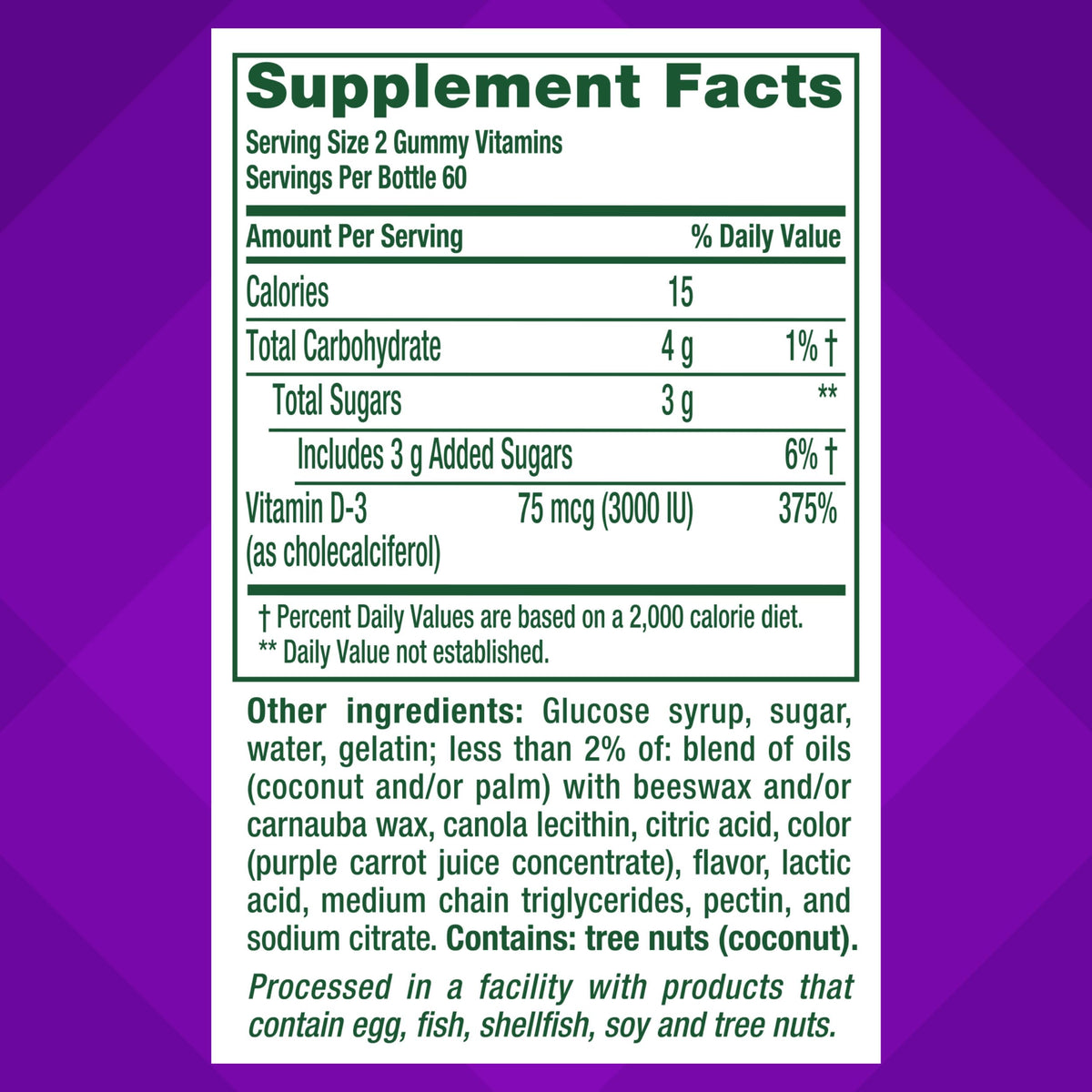 Vitafusion Vitamin D3 Gummies 3000 IU - 120 Count - image 4