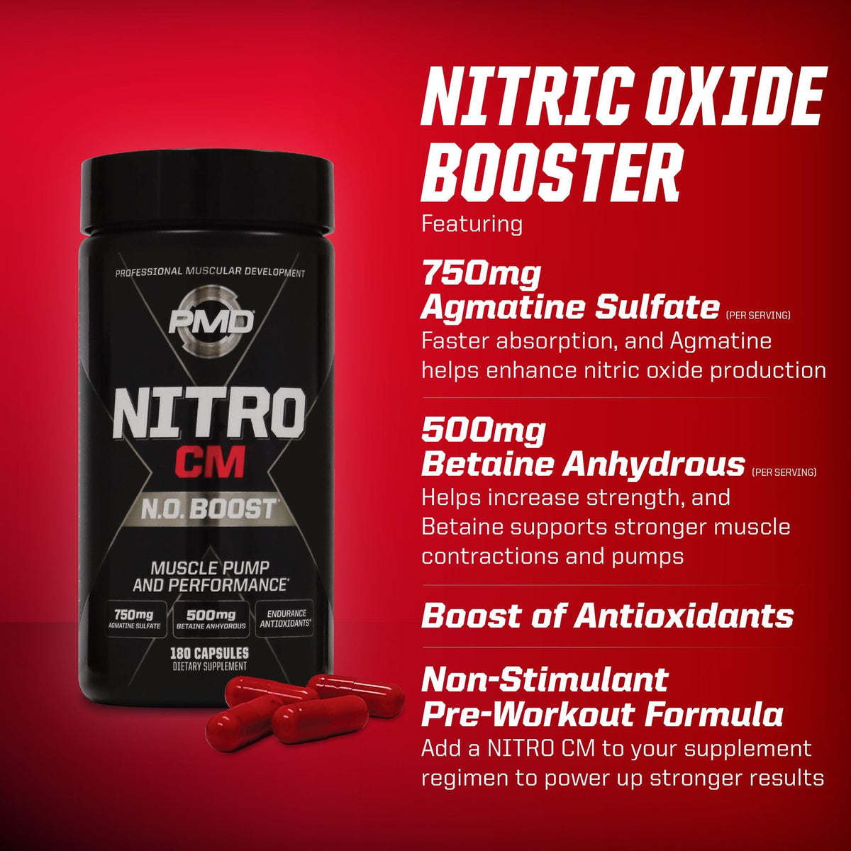 PMD Sports Nitro CM Nitric Oxide - 90 Capsules