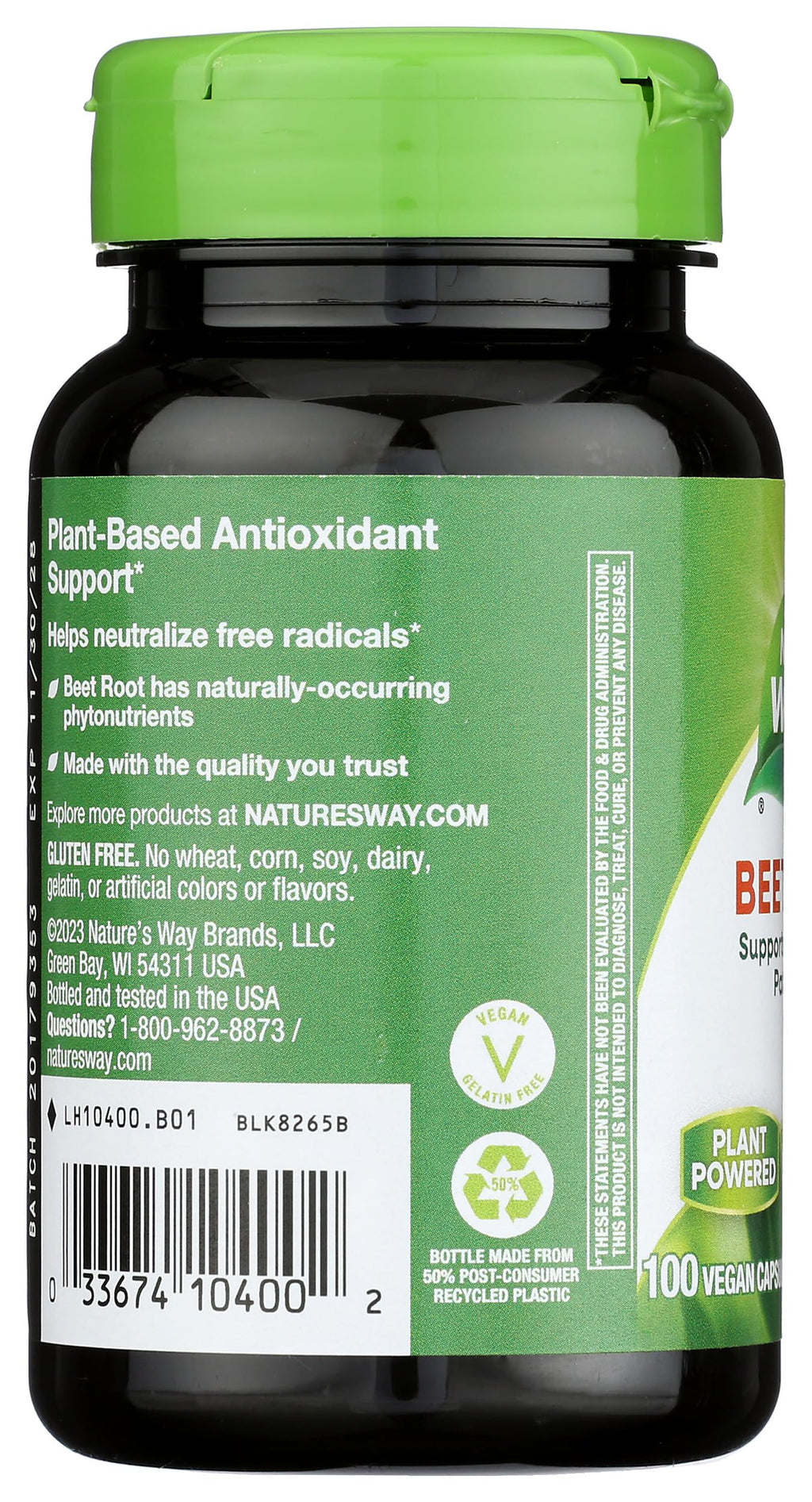 Nature's Way Beet Root Powder 500mg - 100 Capsules - image 5