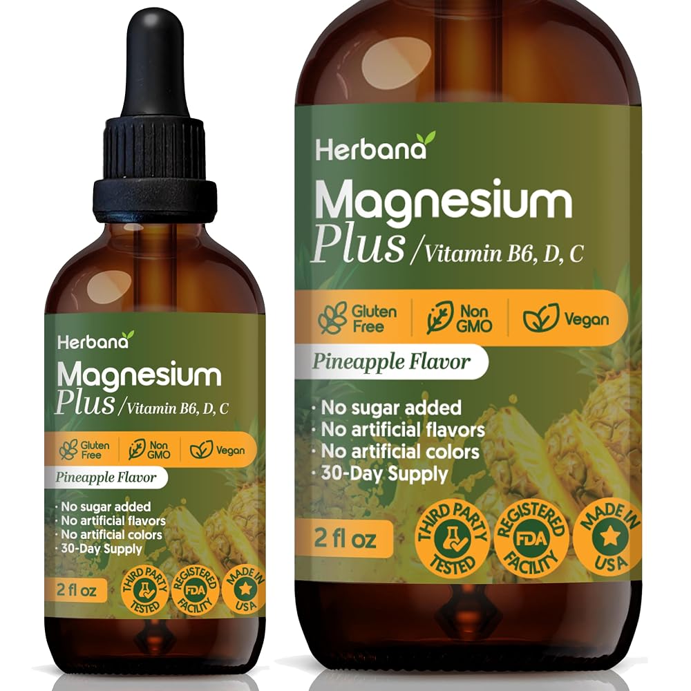 HERBANA MANUFACTURING Magnesium Plus Pineapple Flavor - Magnesium