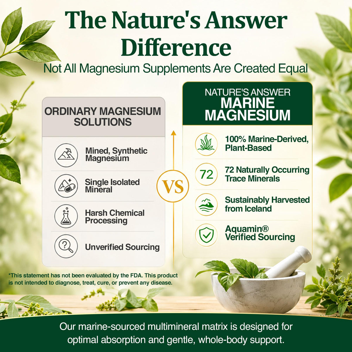 Nature's Answer Plant Based Calcium Magnesium