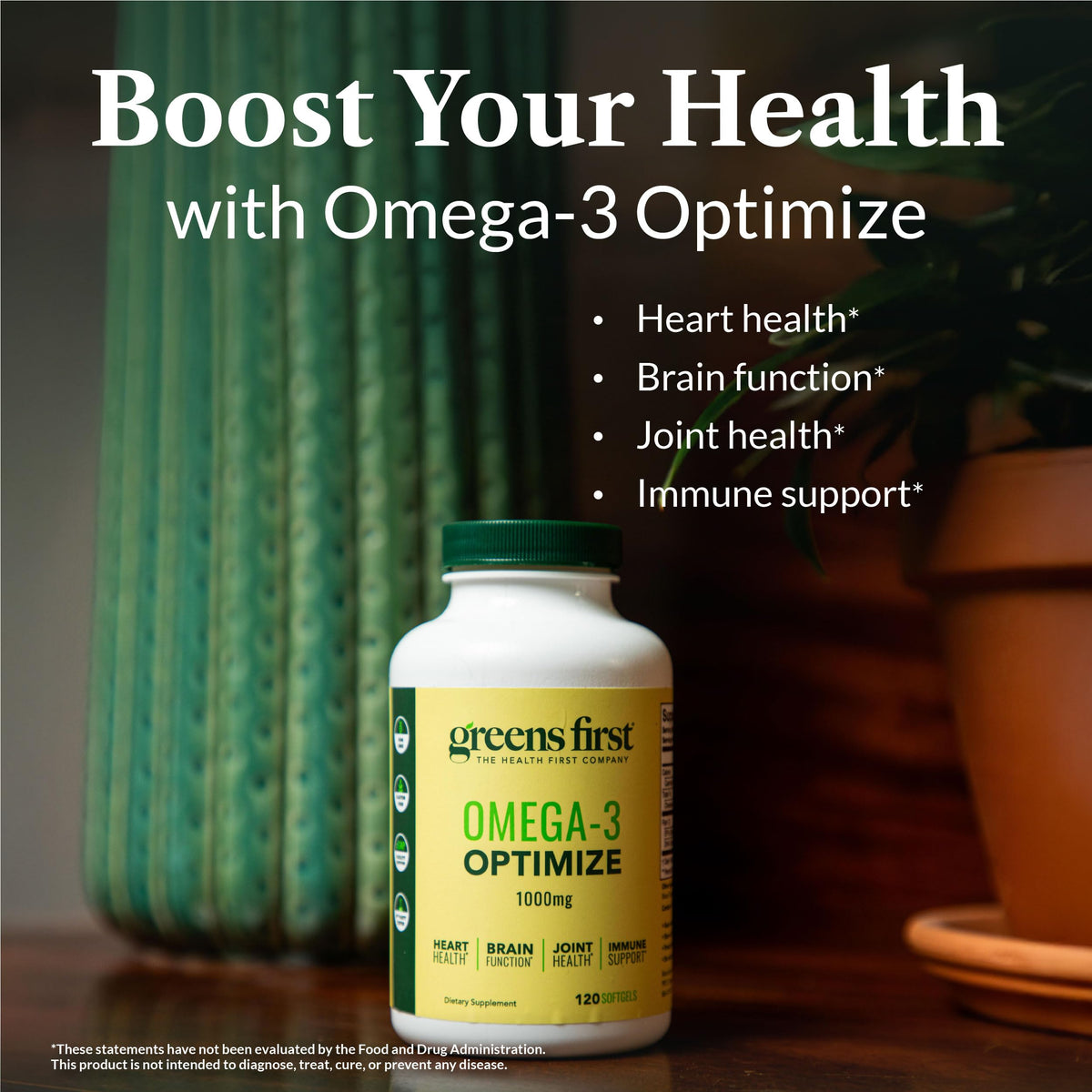 Greens First Omega-3 Optimize Marine Oil for Heart & Brain - 120 Softgels - image 3