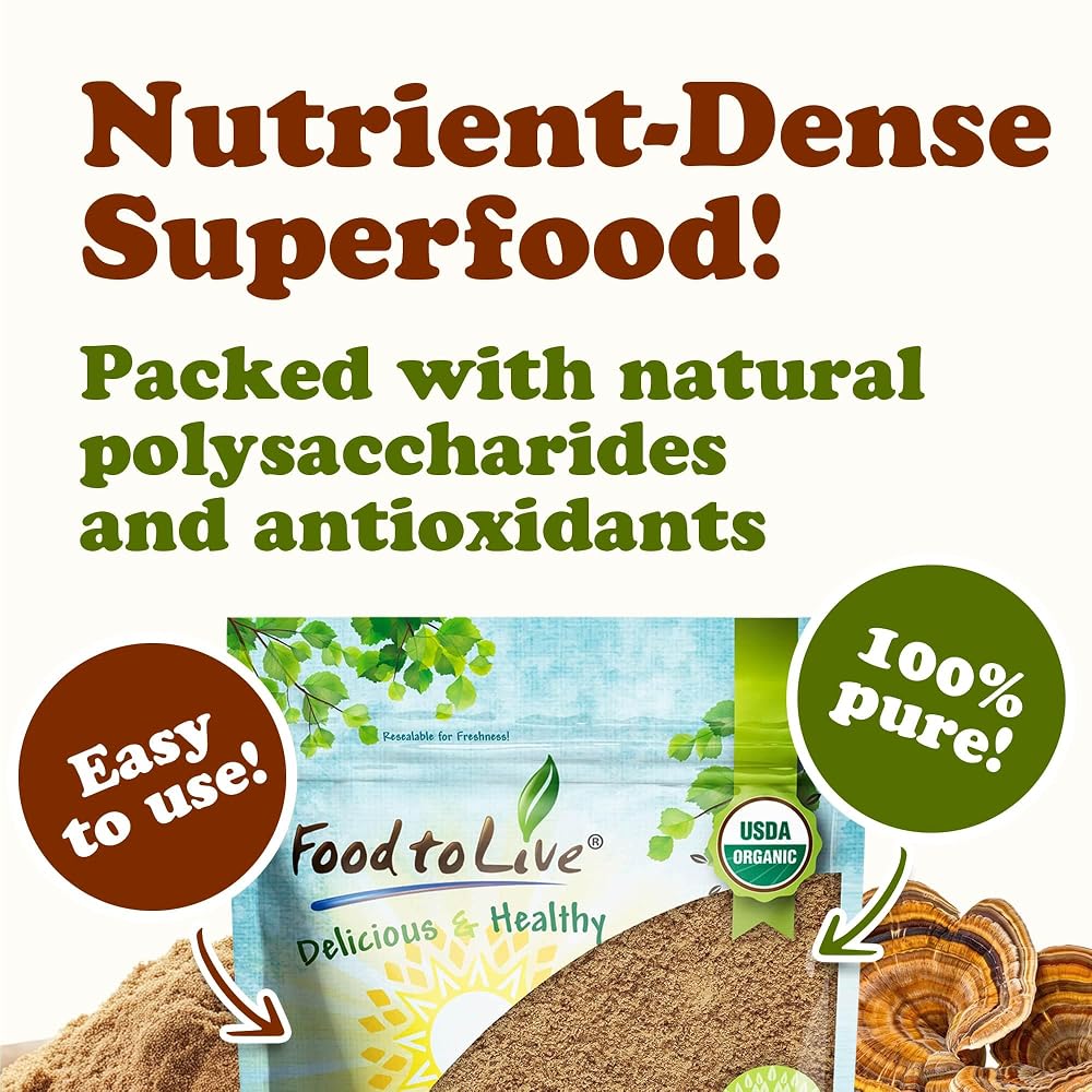 Food to Live Organic Turkey Tail Mushroom Powder