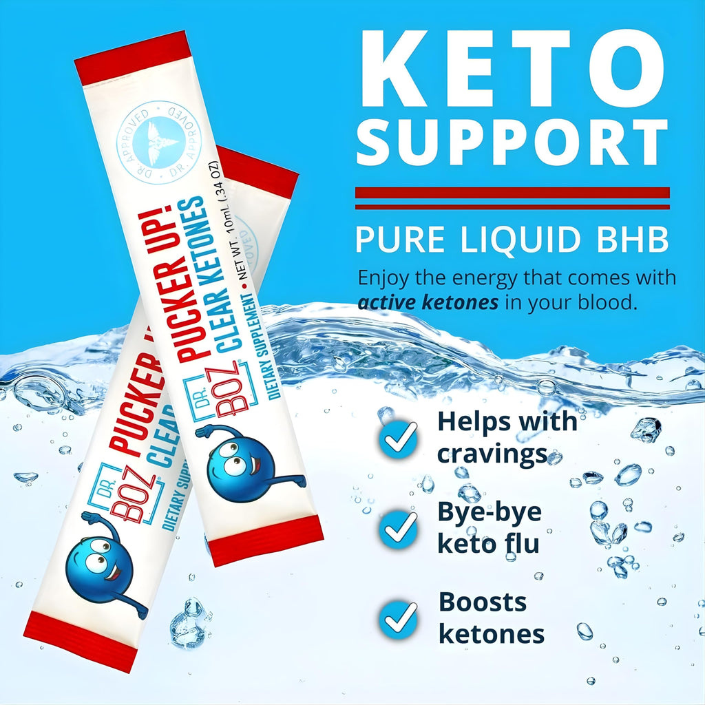 Dr. Boz Pucker UP Clear Ketones Liquid BHB - 20 Packets - image 2