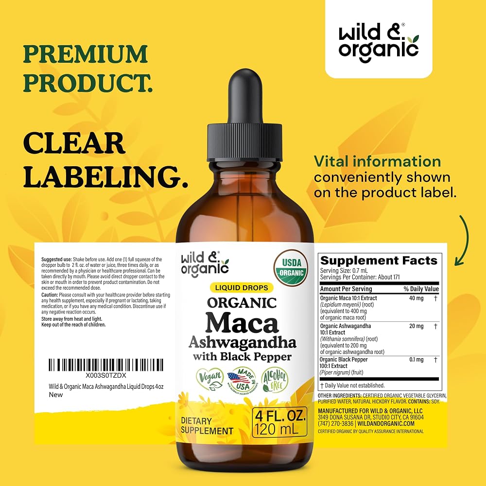 Wild & Organic Maca Root Ashwagandha Drops - 4 fl oz - image 9