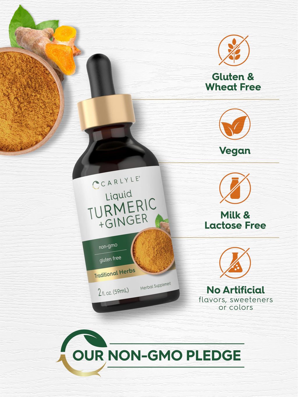 Carlyle Turmeric and Ginger Drops with Black Pepper - 2 fl oz - image 5