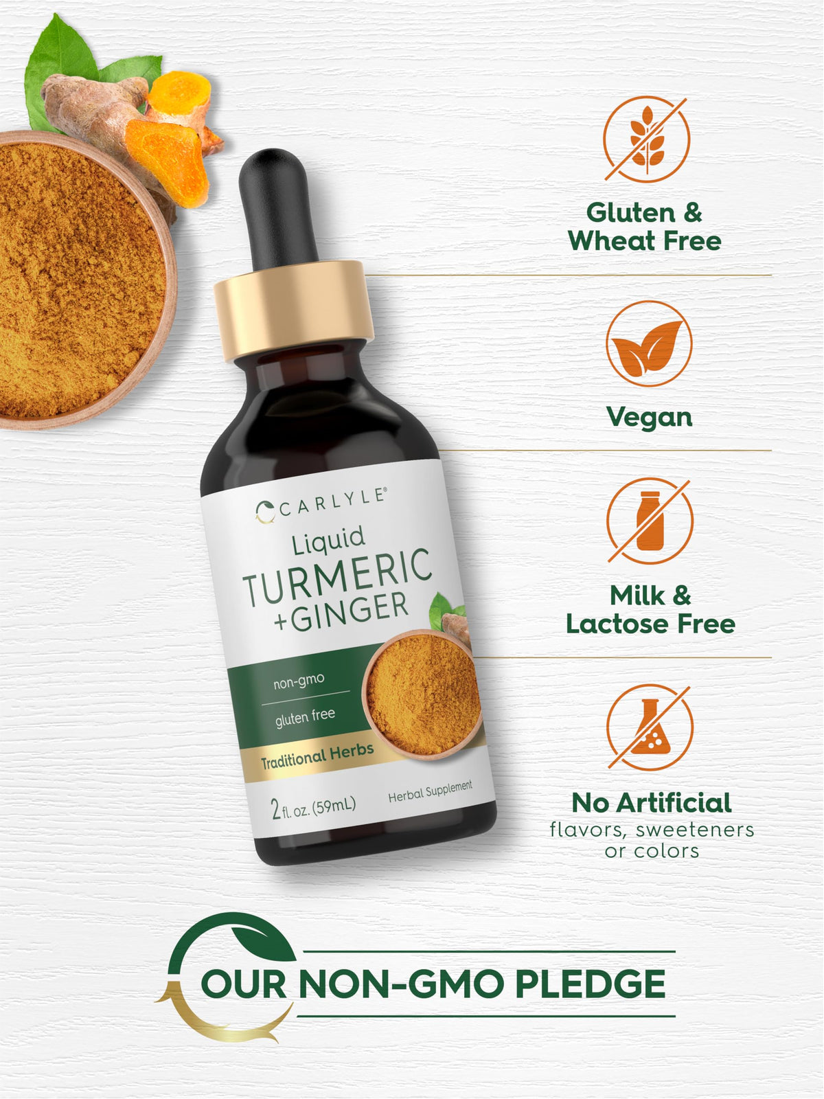 Carlyle Turmeric and Ginger Drops with Black Pepper - 2 fl oz - image 5