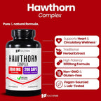 Healthfare Hawthorn Berry Supplement Extract 3000mg - 200 Capsules - image 2