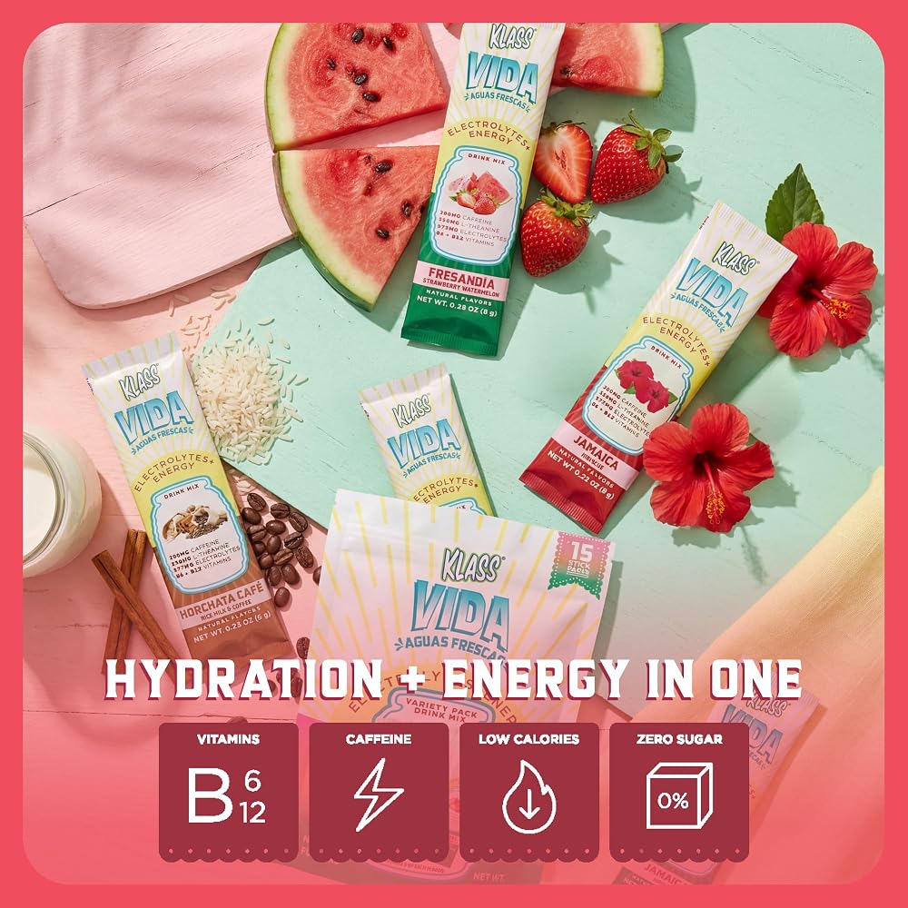 KLASS VIDA Energy + Hydration Electrolyte Powder - 15 Sticks - image 6