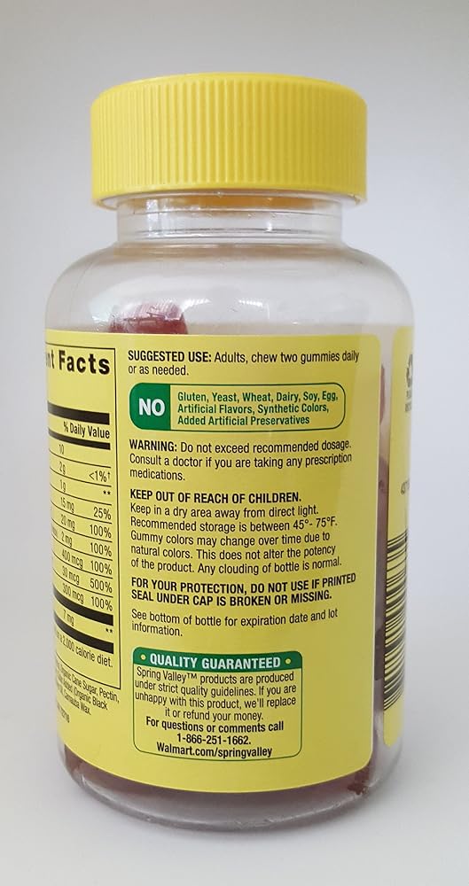 Spring Valley B Complex Supplement Energy Metabolism Support - 70 Gummies - image 2