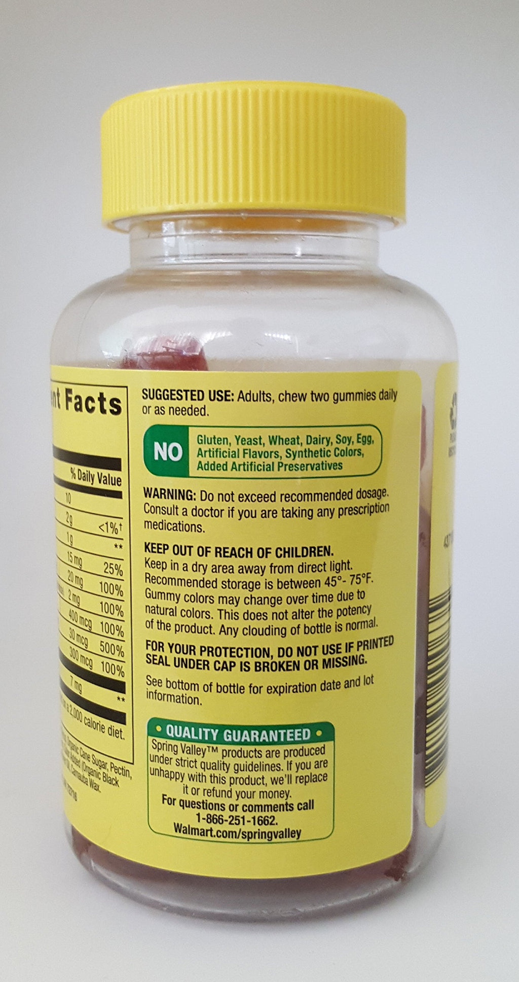 Spring Valley B Complex Supplement Energy Metabolism Support - 70 Gummies - image 2