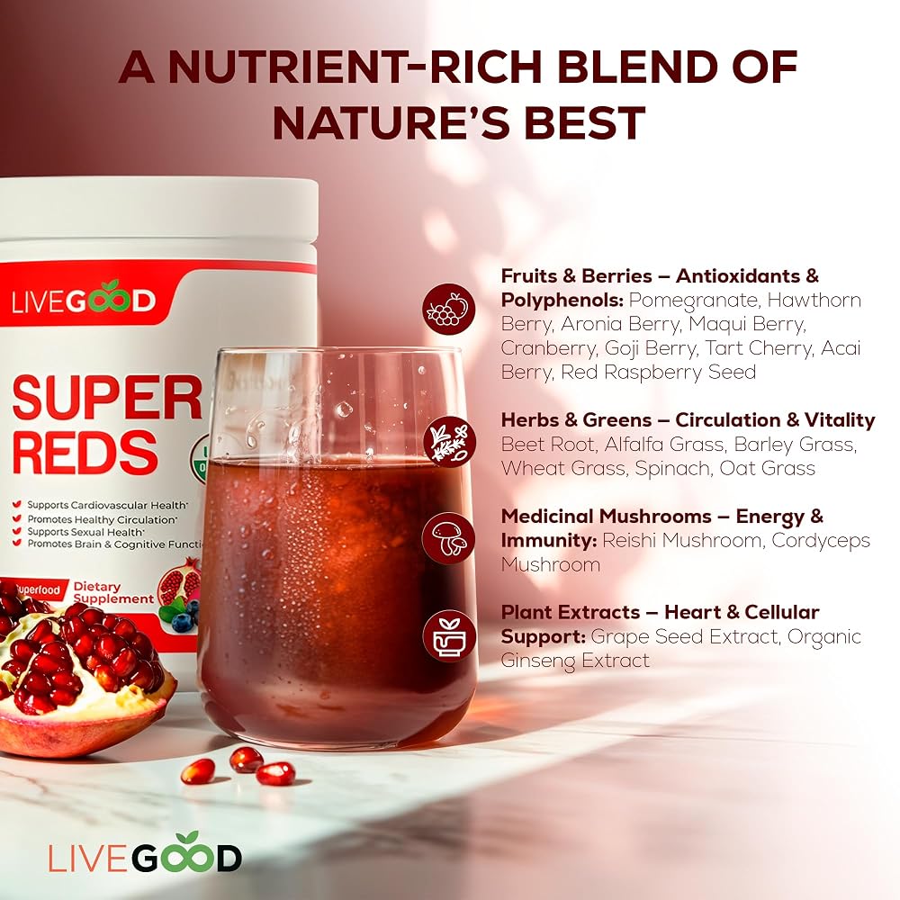 LiveGood Super Reds Organic Superfood Powder - 30 Servings - image 5