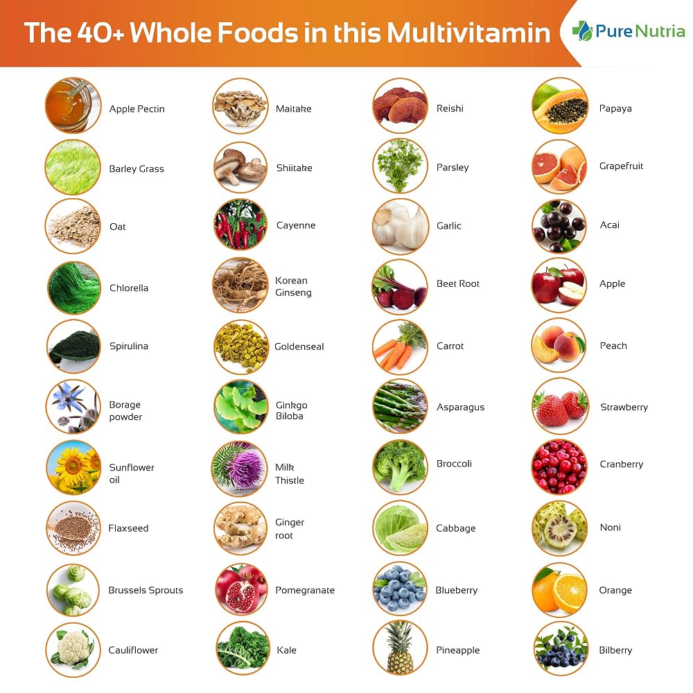 PureNutria Whole Food Multivitamin with Probiotic Enzymes - 120 Caplets - image 7