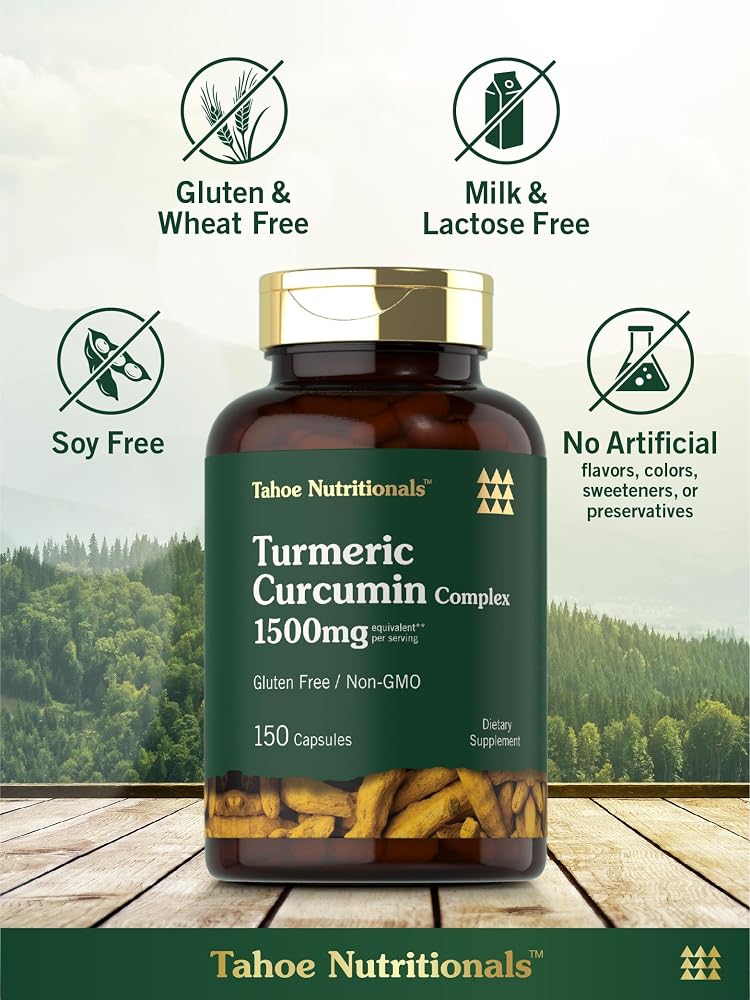 Tahoe Nutritionals Turmeric Curcumin Supplement - 150 Capsules - image 5
