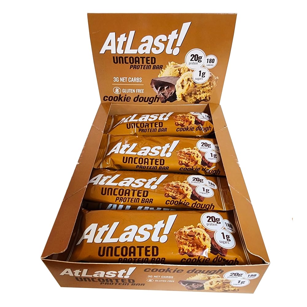 At Last! Cookie Dough Protein Bars 20g Protein - 12 Count