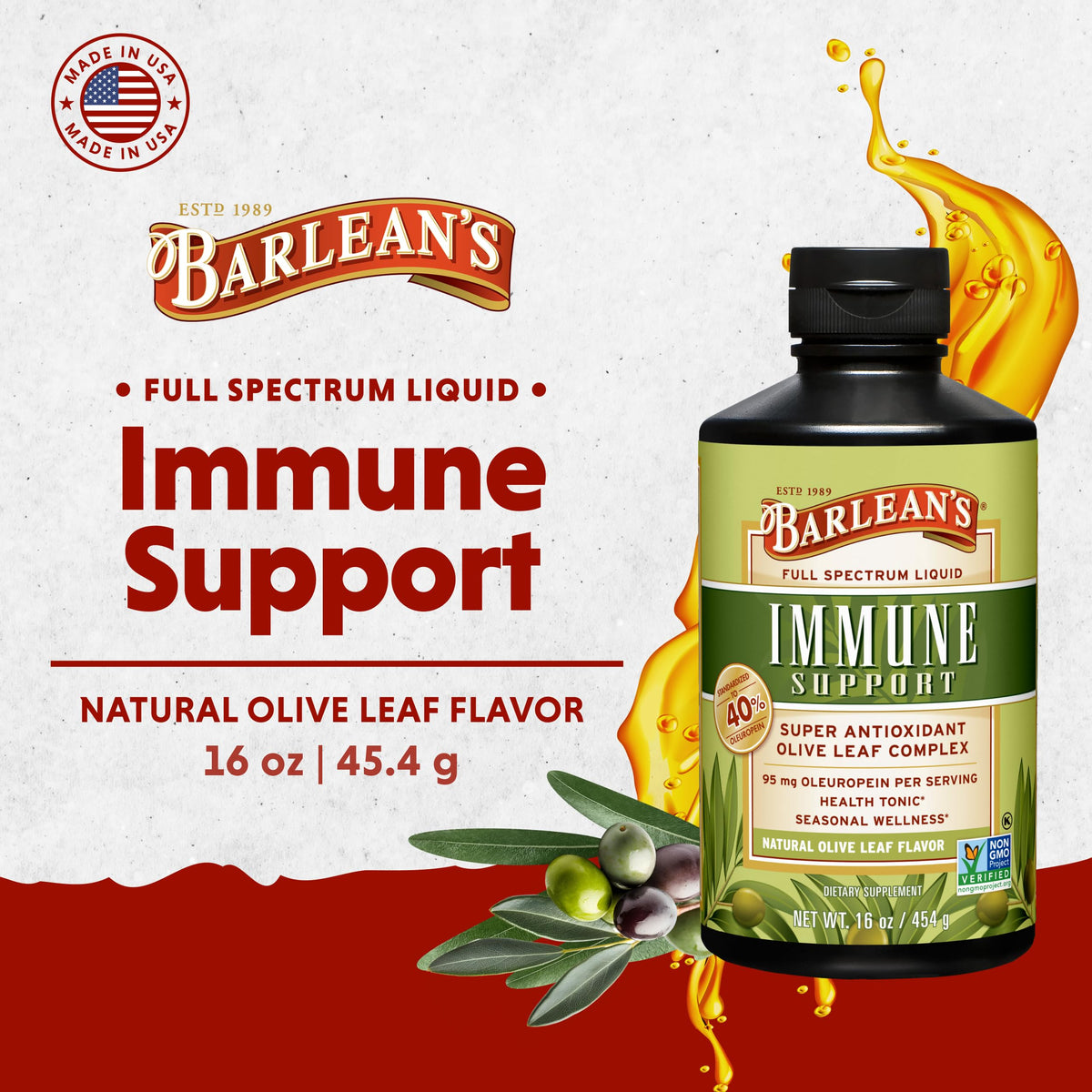 Barlean's Olive Leaf Complex 95mg Oleuropein