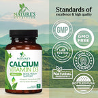 Nature's Nutrition Calcium 1200 mg with Vitamin D3 - Premium Bone