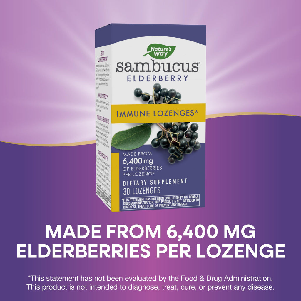 Nature's Way Sambucus Immune Elderberry Lozenges - 30 Lozenges - image 3