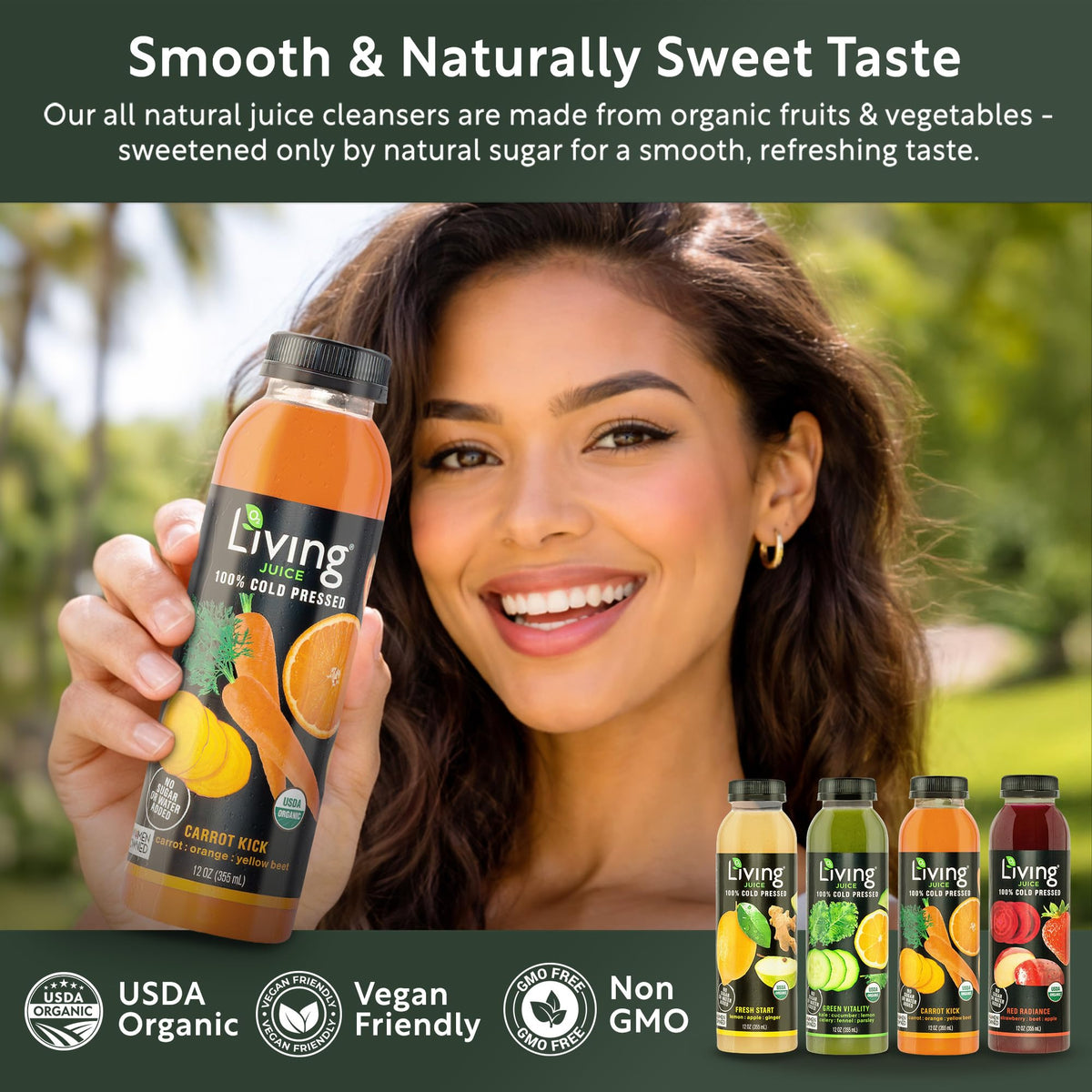 O2 Living Carrot Kick Organic Cold Pressed Juice