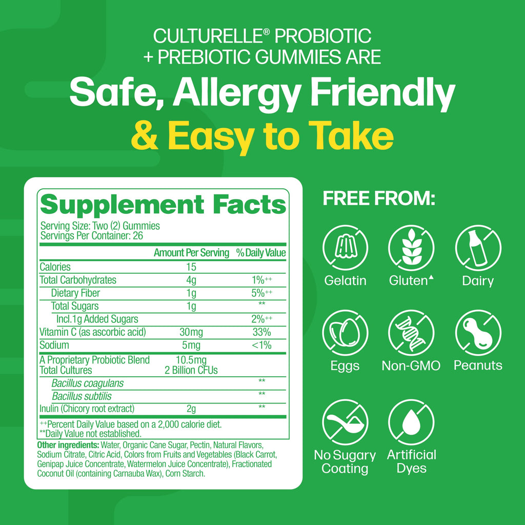 Culturelle Probiotic + Prebiotic Gummies for Women & Men - 52 Gummies - image 2