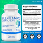 FOLATE MAXX FolateMaxx L-Methylfolate 5mg for Energy & Focus - 90 Capsules - image 3