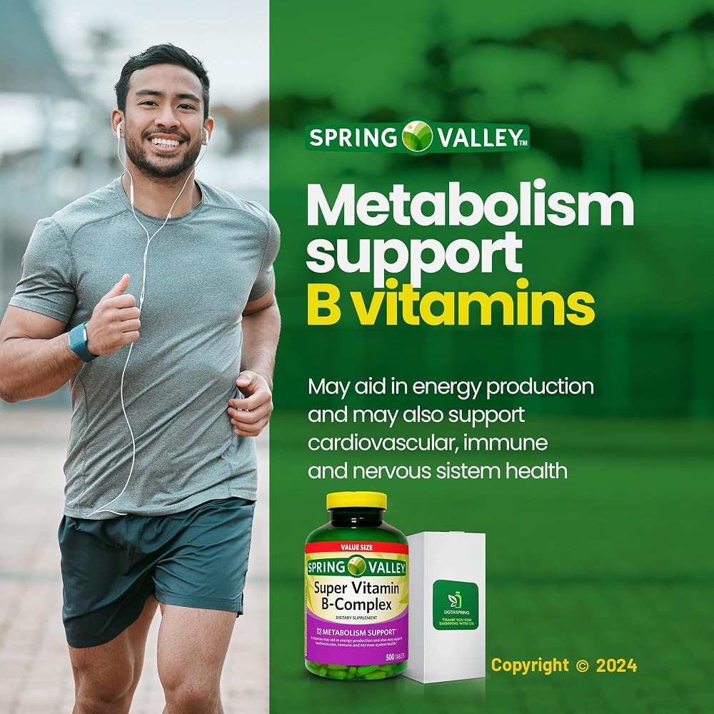 LightSpring Super B-Complex Tablets - 500 Count (2 Pack) - image 5