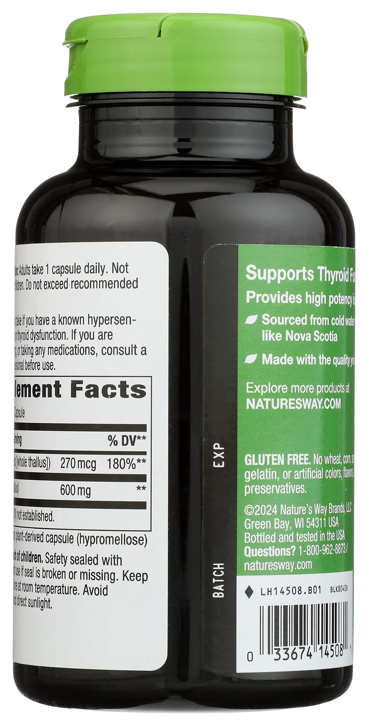 Nature's Way Kelp Thyroid Function Support - 180 Capsules - image 2