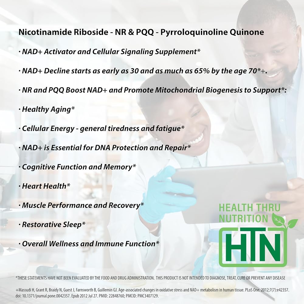 Health Thru Nutrition NAD+ Activator with NR and PQQ - 60 Capsules - image 6