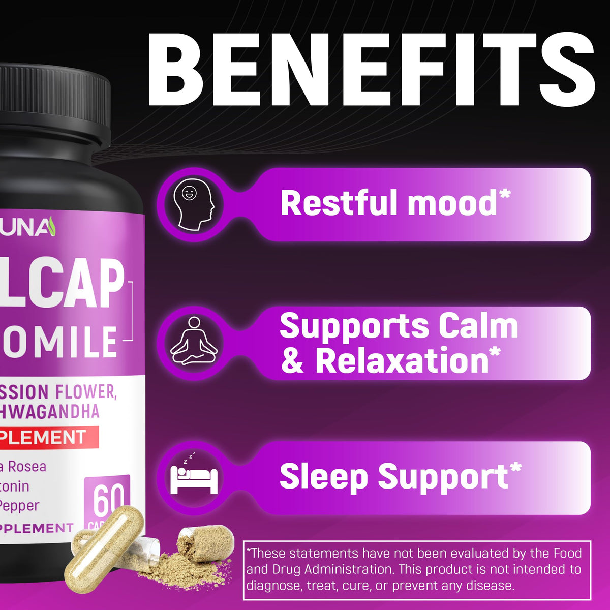 CIVIMUNA Skullcap Capsules with Chamomile & Lemon Balm - 120 Capsules - image 5
