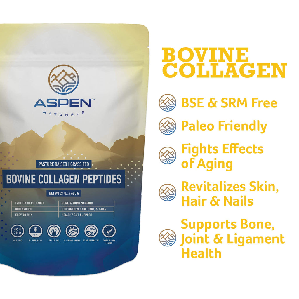 Aspen Naturals Grass Fed Bovine Collagen Peptides Powder - 3 Lb - image 4