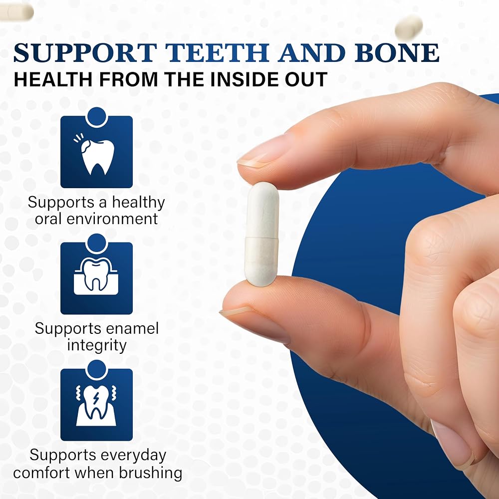 Living Well Dr. Michelle Tooth and Bone Formula with D3, K2 - 120 Capsules - image 3
