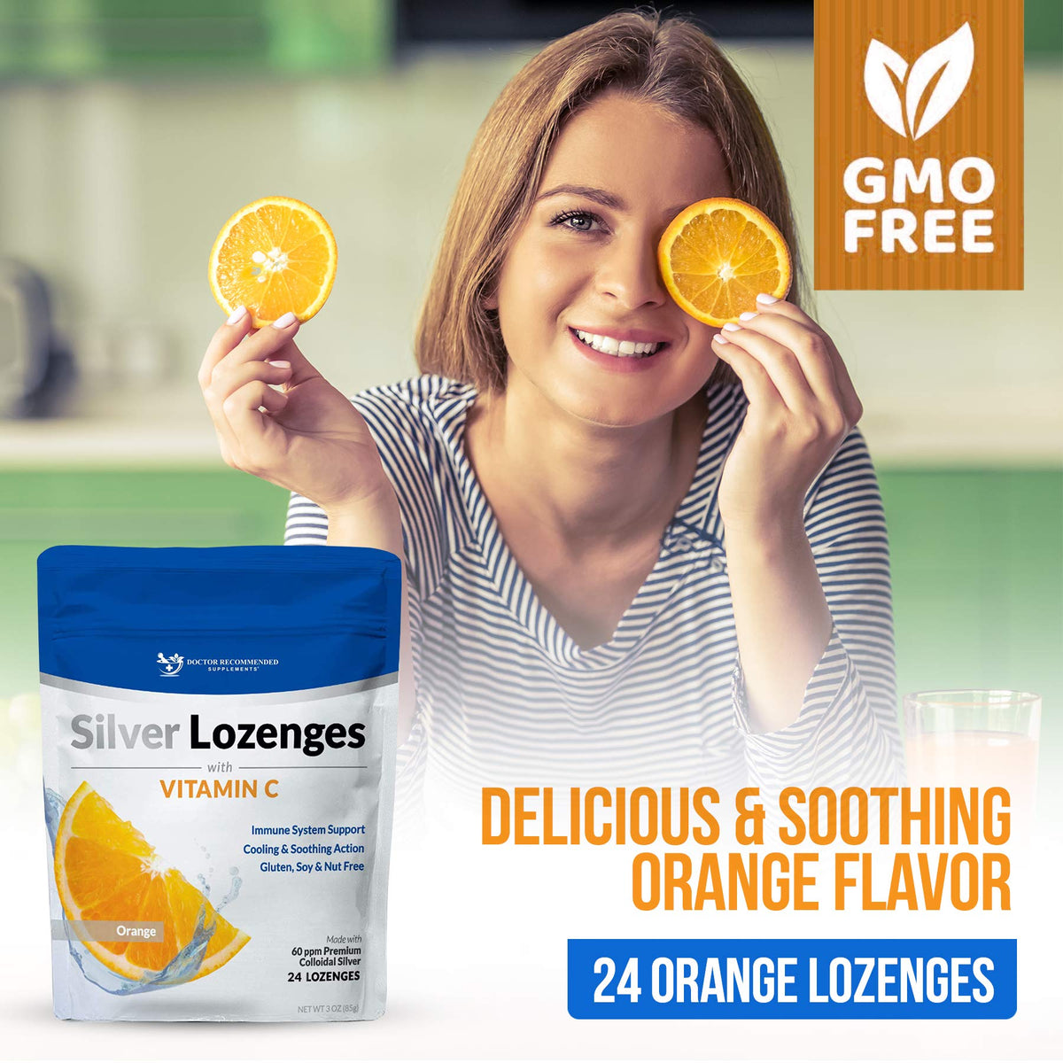 DOCTOR RECOMMENDED SUPPLEMENTS Silver Lozenges with Vitamin C
