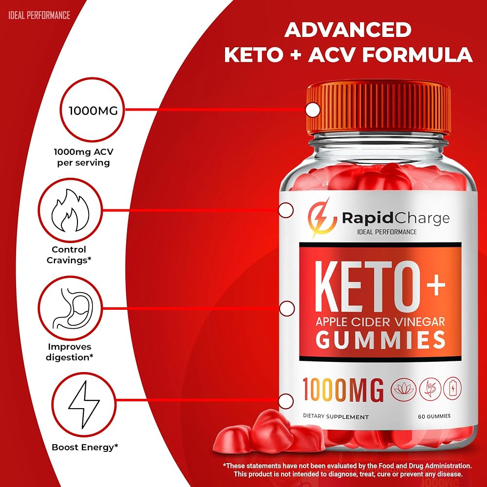 IDEAL PERFORMANCE Rapid Charge Keto ACV Gummies 1000mg - 60 Gummies - image 8
