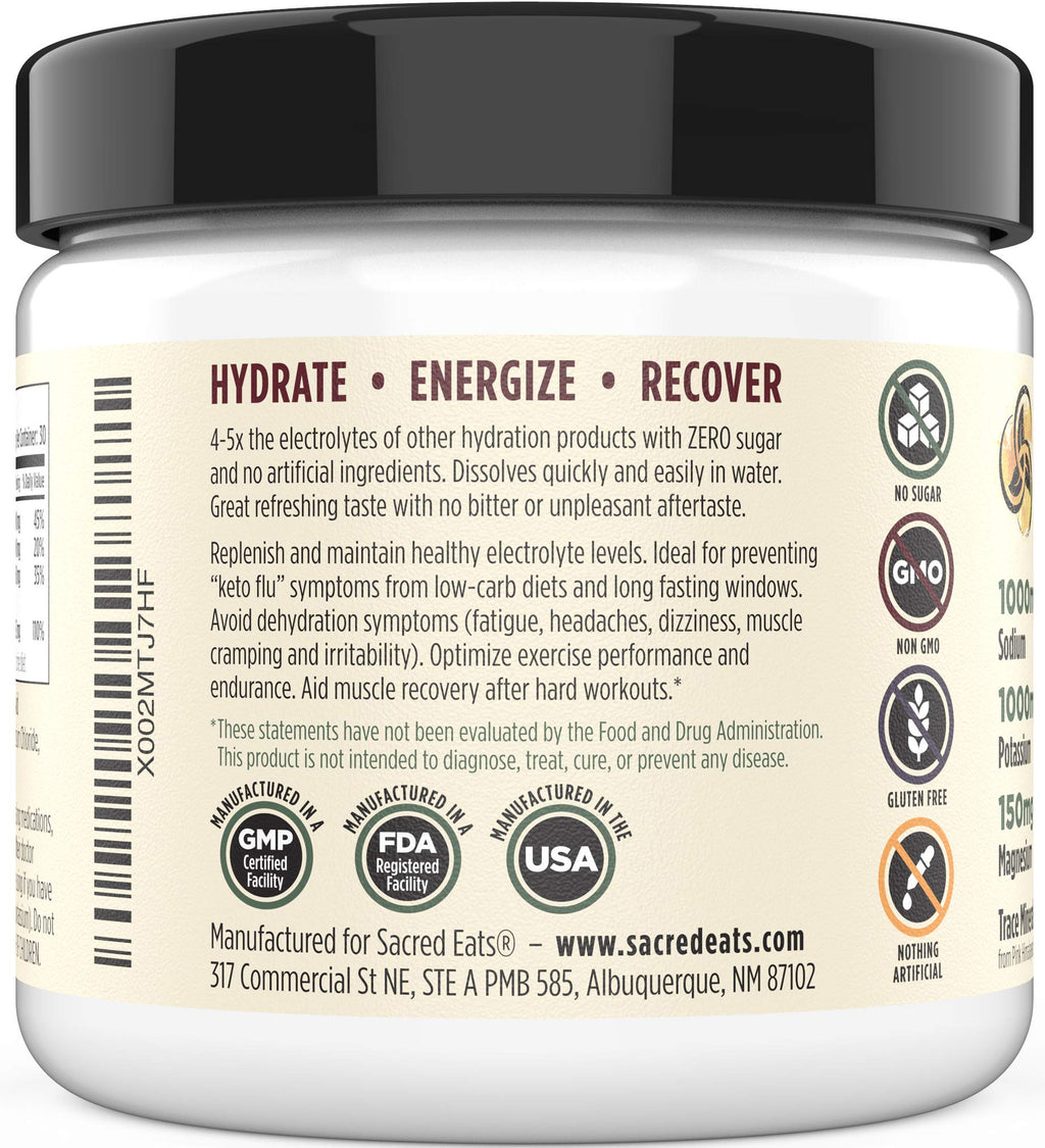 Sacred Eats Sarcred Eats Keto Recharge Electrolytes
