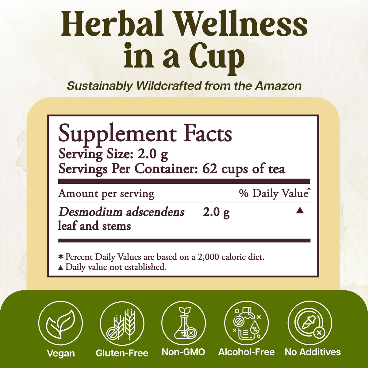 Whole World Botanicals Royal Desmodium Tea Loose Leaf - 125g - image 3