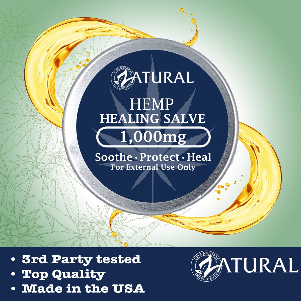 Zatural Hemp Oil Healing Salve 2,000mg - 2 Ounce - image 3